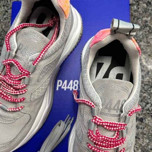 P448 Luke Chunky Sneakers Snakeskin Heel Shabby Gray EU39 - Picture 2 of 6